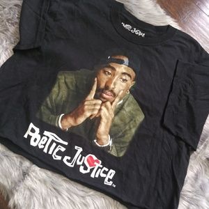 NWOT! 2Pac Poetic Justice Crop Top Tee!